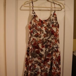 Silk floral tank dress